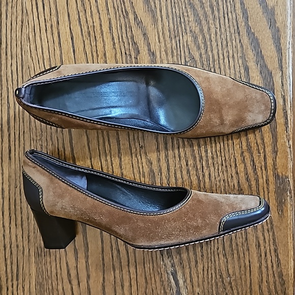 Rare Vintage Guiseppe Zanotti Brown Suede and Leather Shoes - Picture 2 of 16